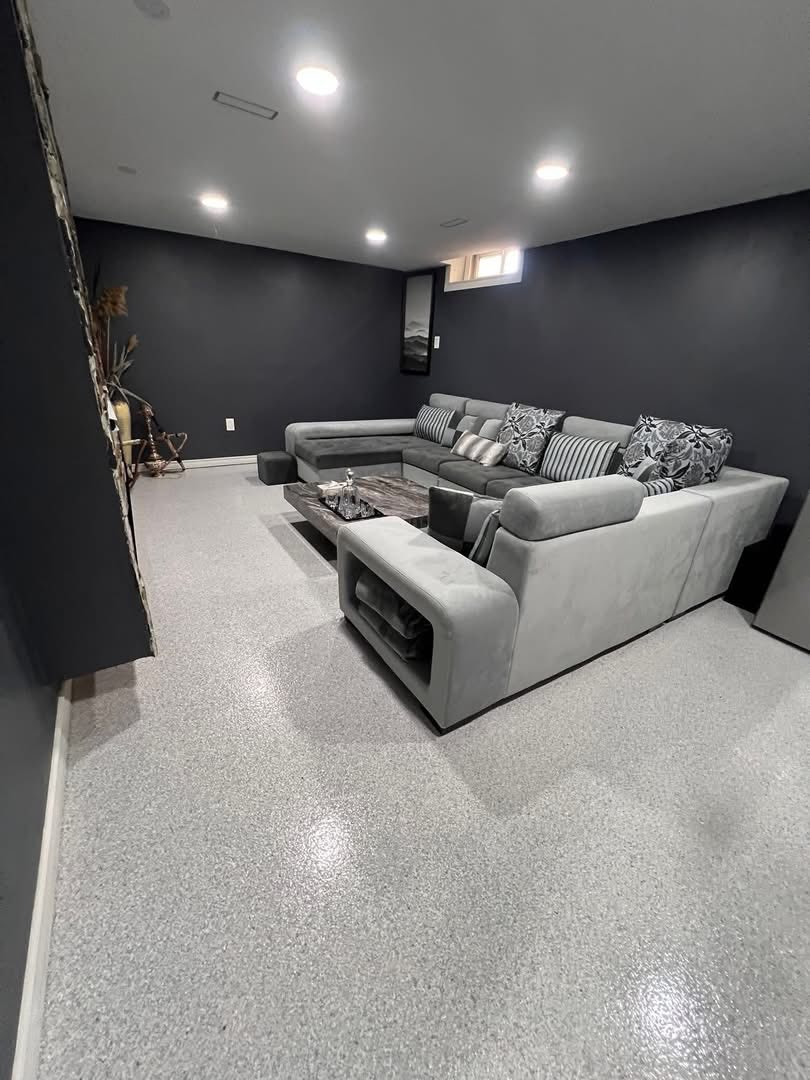 Decorative Flake Floor System flake quartz epoxy system Windsor Ontario