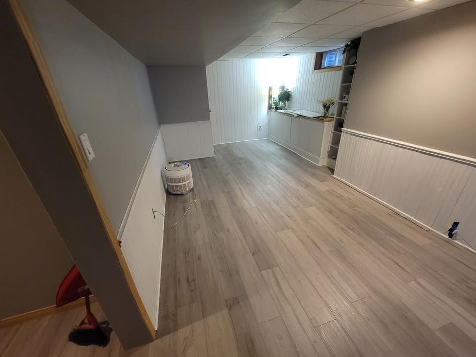 Modern Vinyl Plank Installation vinyl flooring installation in Windsor Ontario home