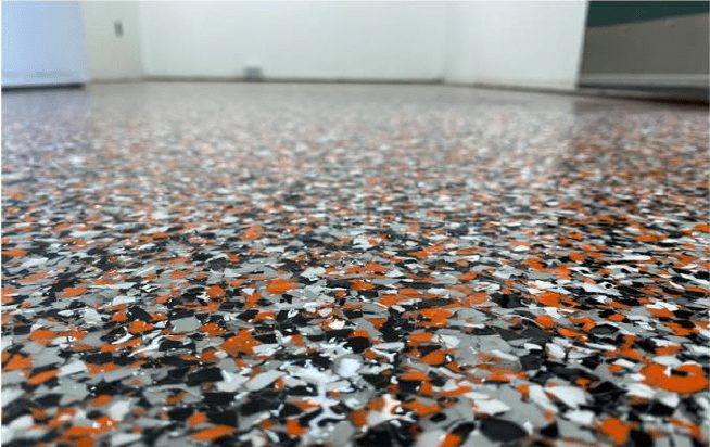 Precise Flake 1 epoxy flooring and concrete coating hero Windsor Ontario