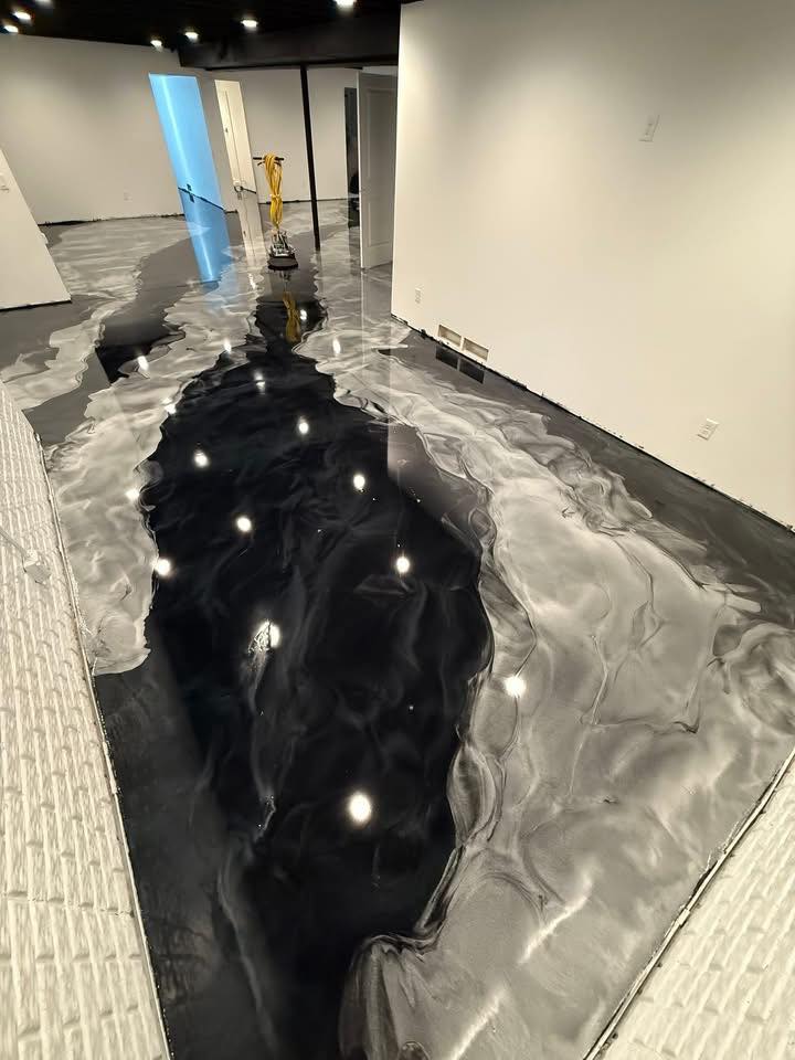 Custom Metallic Finish metallic epoxy floor finish Windsor Ontario